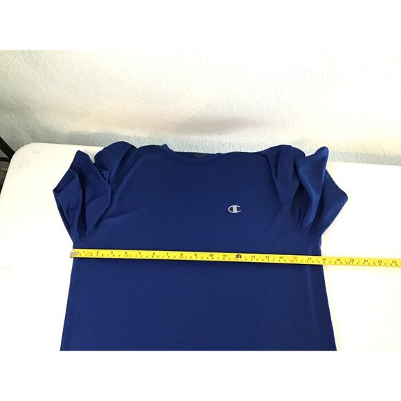 CHAMPION- MENS BLUE BASIC SHORT SLEEVE CREW NECK LIGHT WEIGHT T-SHIRT SIZE SMALL - Picture 5 of 6